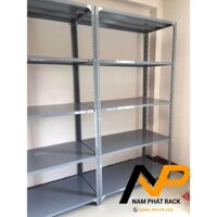 Kệ Sắt V Lỗ 5 tầng: Cao 2m, dài 1m, rộng 0.6m