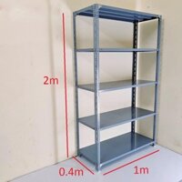 Kệ sắt V Lỗ 5 tầng: dài 1m - rộng 0.4m - cao 2m Giá rẻ nhất thị trường