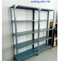 KỆ SẮT V LỖ 5 TẦNG,RỘNG 30CM X DÀI 1,2M X CAO 2M,KỆ SẮT ĐA NĂNG