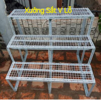 Kệ sắt v lỗ bậc thang vỉ lưới sắt ô vuông ,kệ sắt trồng cây cảnh,cây bon sai sen đá,kệ sắt đa năng