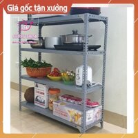 Kệ sắt V lỗ đa năng 2-3-4 tầng Rộng 0,3m x Dài 1m x Cao 1-1,2-1,5m. Lắp ghép đa năng