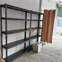 Kệ Sắt V Lỗ, Kệ Sắt Đa Năng 5 Tầng Làm Kệ Để Hàng, Để Đồ - Kệ Sắt Mâm Tôn D1200xR300xC2000