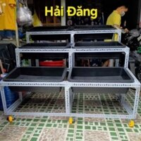 Kệ sắt V Lỗ trồng rau sạch 3 tầng 6 khay( CÓ BÁNH XE)Kệ sắt nhiều kích thước lựa chọn Đa năng