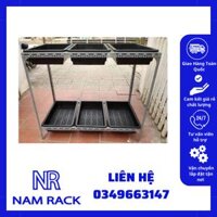 Kệ sắt v lỗ trồng rau thông minh 1,2,3 tầng, 2,6,9 khay trồng rau kích cỡ 67x43x15 cm