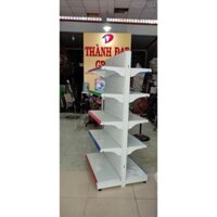 Kệ siêu thị đôi lưng tôn lỗ D900xC1800x 5 tầng. Hàng loại dày đẹp, Bao gồm nẹp meka