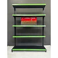 Kệ siêu thị, Kệ đơn áp tường (1m2 x 1m8 ) x 5 tầng, Kệ siêu thị màu Đen