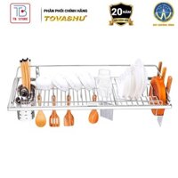 Kệ sóng chén bắt vít 1 tầng XC1 Tovashu inox 304, giá để chén đũa cao cấp, kệ úp chén bát - BẢO HÀNH 20 NĂM