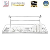 Kệ sóng chén treo tường 1 tầng T1 Tovashu inox 304, giá để chén đũa cao cấp, kệ úp chén bát - BẢO HÀNH 20 NĂM
