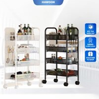 Kệ SPA 4 Tầng – Khung Thép Carbon Sơn Tĩnh Điện, Có Bánh Xe, Giá Lưới Sắt