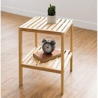 Kệ Tab Đầu Giường 2 Tầng - Gỗ Thông Nhập Khẩu