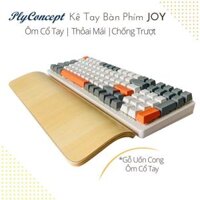 Kê Tay Bàn Phím Cơ, Gỗ Uốn Cong, Chống Mỏi Cổ Tay Thoải Mái Làm Việc, Chơi Game - PlyConcept Joy Palm Rest Hàng Chính Hãng - Màu sáng