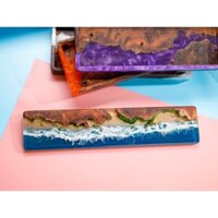 Kê tay bàn phím Gỗ + resin ( Con sóng bạc đầu ).wrist rest resin