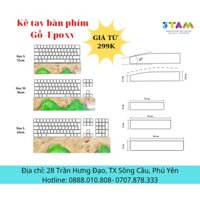 Kê tay bàn phím gỗ tự nhiên, kê tay bàn phím trang trí màu Epoxy