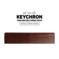 Kê tay gỗ Óc Chó HyperWork cao cấp cho bàn phím cơ phối Nâu Đậm 36 cm