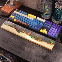Kê tay gỗ resin epoxy Khủng Long.Wrist rest wood resin epoxy Dinosaurs.Custom wooden resin wrist rest