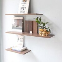 Kệ thanh ngang treo tường trang trí gỗ MDF chống ẩm phủ melamin - Sâu 20cm - Nâu đậm - 30cm