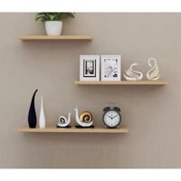 Kệ thanh ngang treo tường trang trí gỗ MDF chống ẩm phủ melamin - Sâu 20cm - Vàng - 30cm