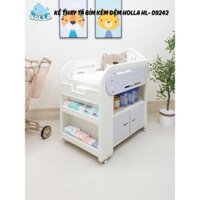 Kệ Thay Tã Bỉm Đa Năng HOLLA Kèm Đệm, Chất Liệu Nhựa PP Cao Cấp, Bánh Xe Di Chuyển Dễ Dàng HL-09242