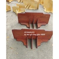 Kệ thờ công giáo gỗ MDF nâu cánh gián size 60x25(cm) kiểu thẳng 3 chân đỡ trang trí bàn thờ gia đình