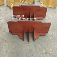 Kệ thờ gia đình công giáo size 80x30(cm) gỗ MDF thẳng nâu cánh gián có 3 chân đỡ