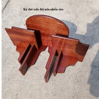 Kệ thờ gỗ 3 tầng sole đôi nâu cánh gián size 60 70 80(cm) để tượng công giáo hai bên vừa