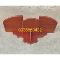 Kệ thờ gỗ MDF 3 tầng màu nâu cánh gián để được tượng công giáo cao 40cm 50cm 2 bên vừa