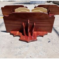 Kệ thờ gỗ MDF size 60x25(cm) kệ thờ công giáo có 2 kiểu liền lưng và 3 chân đỡ màu nâu cánh gián