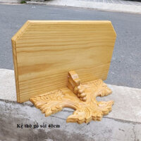 Kệ thờ gỗ sồi điêu khắc hoa văn size 40×25(cm) kệ thờ trang trí tượng công giáo gỗ cao cấp