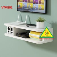 Kệ Ti Vi Treo Tường Trang Trí VTVG01 - Nội Thất Lắp Ráp - Trắng