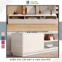 Kệ tivi chân gỗ màu trắng đơn giản TTV131