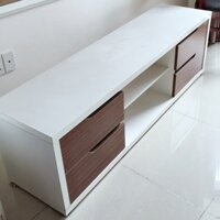 Kệ tivi cũ 1m8 MDF trắng nâu