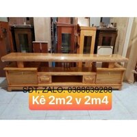 Kệ tivi dài 2m4 gỗ sồi giá thật