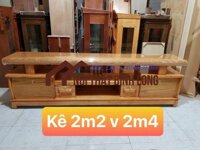 Kệ tivi dài 2m4 gỗ sồi