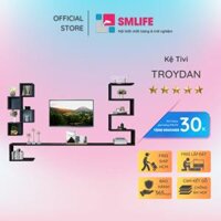 Kệ Tivi gỗ hiện đại SMLIFE Troydan  Gỗ MDF dày 17mm chống ẩm  D240xR20xC150cm - Màu Đen
