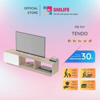 Kệ tivi gỗ hiện đại SMLIFE Tendo Gỗ MDF dày 17mm chống ẩm D180xR38xC42cm - Sồi - Trắng