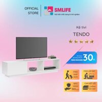 Kệ tivi gỗ hiện đại SMLIFE Tendo Gỗ MDF dày 17mm chống ẩm D180xR38xC42cm - Trắng