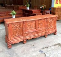 Kệ tivi gỗ hương đá mẫu hoa hồng 2m cao cấp