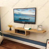 Kệ tivi gỗ treo tường phòng khách phòng ngủ hiện đại kệ trang trí gỗ MDF bền đẹp chống mối mọt thương hiệu Nội Thất NSD