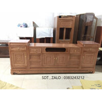 kệ tivi gỗ xoan đào 2m2 phòng khách