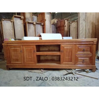 kệ tivi gỗ xoan đào 2m2 phòng khách phòng ngủ