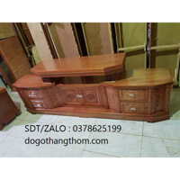 kệ tivi gỗ xoan đào 2m2 phòng khách