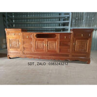 kệ tivi gỗ xoan đào 2m2 phòng khách