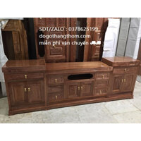 kệ tivi gỗ xoan đào 2m2,2m4 phòng khách