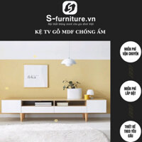 Kệ Tivi kích thước đa dạng màu sắc trắng sang trọng, Kệ tivi phòng khách hiện đại, tiện lợi S-FURNITURE KTV11