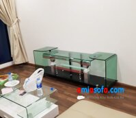 Kệ tivi kính cường lực đẹp, kệ bo 2m