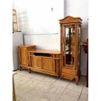 Kệ tivi lệch phải gỗ gõ KTV215
