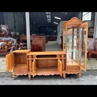 Kệ tivi lệch phải gỗ gõ KTV221