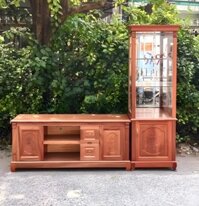 Kệ tivi lệch phải gỗ xoan đào TR13
