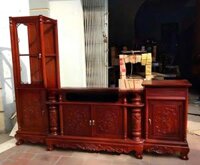 Kệ tivi lệch trái gỗ hương KTV231