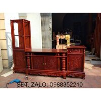 Kệ Tivi Loại Lệch - gỗ hương vân